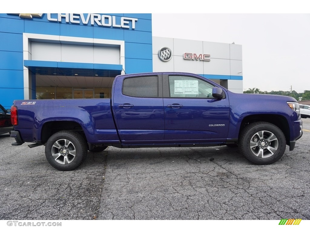 Laser Blue Metallic 2017 Chevrolet Colorado Z71 Crew Cab Exterior Photo #121838592