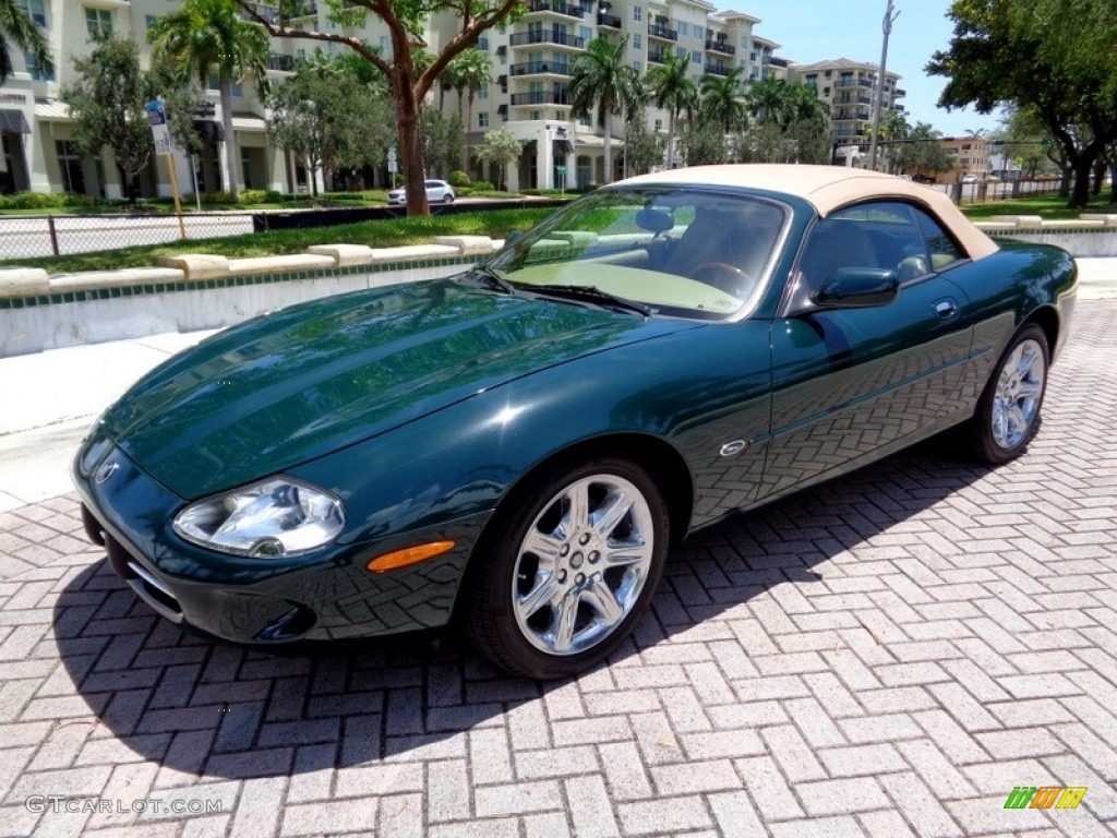 1997 XK XK8 Convertible - British Racing Green / Coffee photo #80