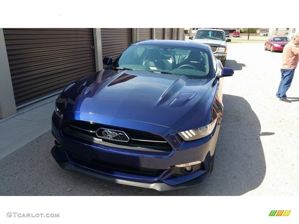 2015 Mustang 50th Anniversary GT Coupe - 50th Anniversary Kona Blue Metallic / 50th Anniversary Cashmere photo #9