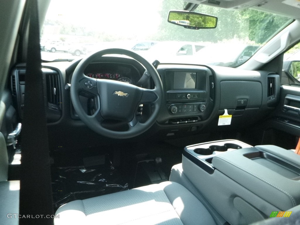 Dark Ash/Jet Black Interior 2018 Chevrolet Silverado 1500 Custom Double Cab 4x4 Photo #121845042