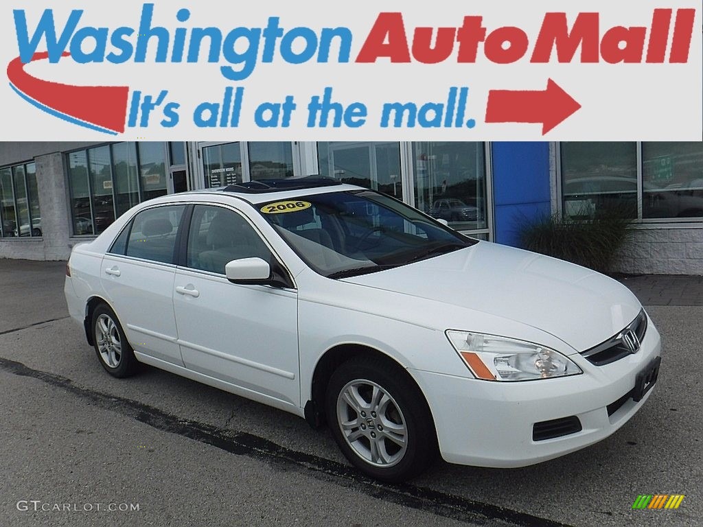 2006 Accord EX Sedan - Taffeta White / Ivory photo #1