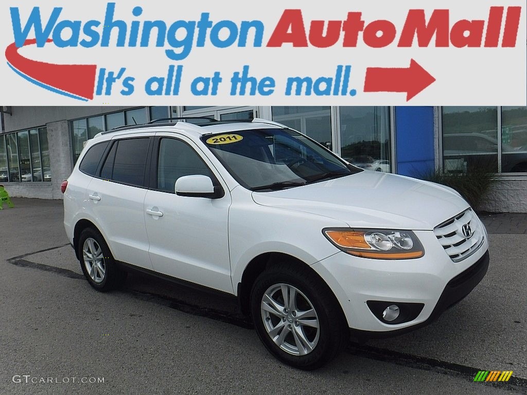 2011 Santa Fe SE AWD - Frost White Pearl / Gray photo #1