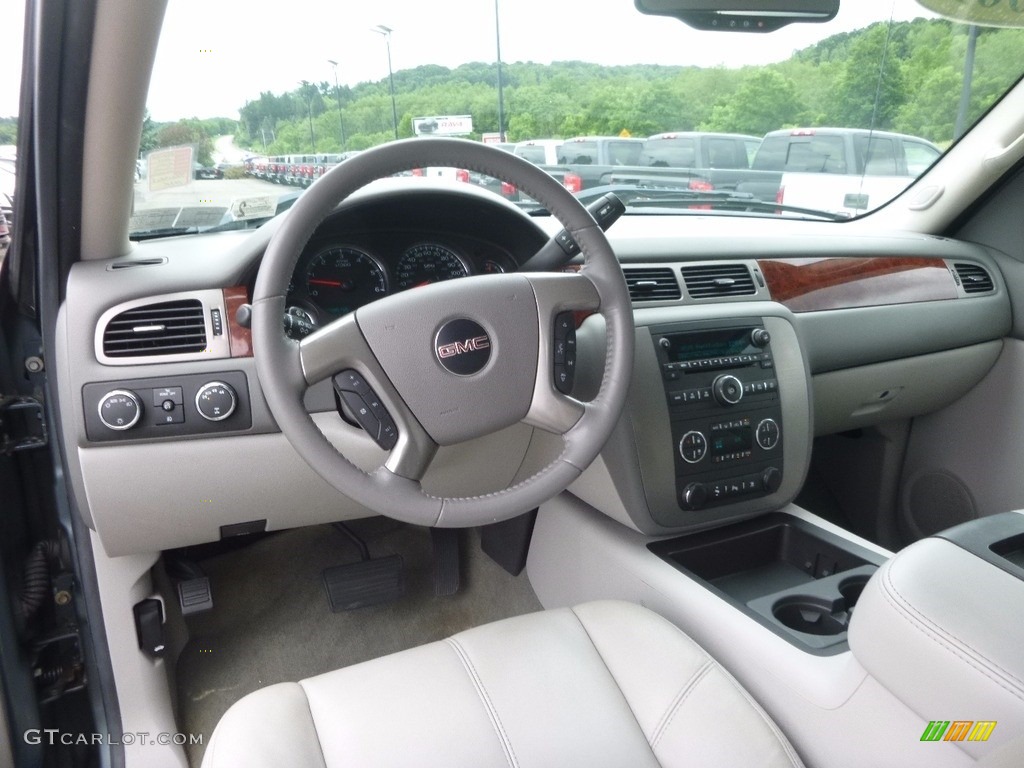 2009 Sierra 1500 SLT Crew Cab 4x4 - Stealth Gray Metallic / Dark Titanium/Light Titanium photo #17