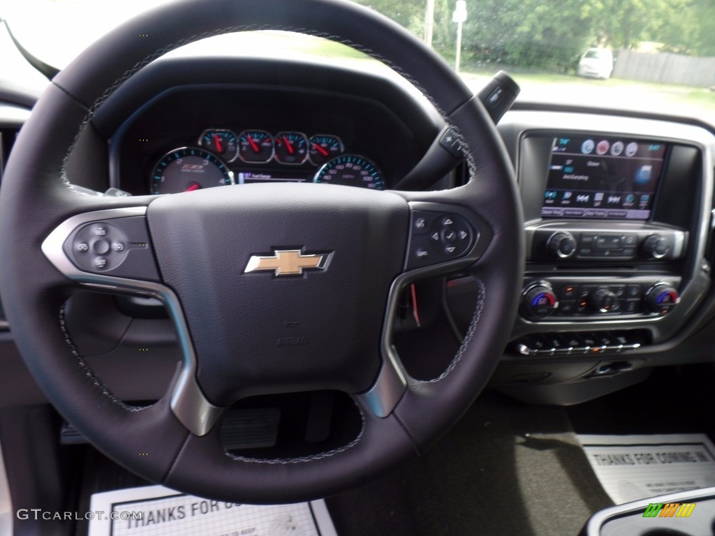 2017 Chevrolet Silverado 3500HD LT Crew Cab 4x4 Jet Black Steering Wheel Photo #121857554