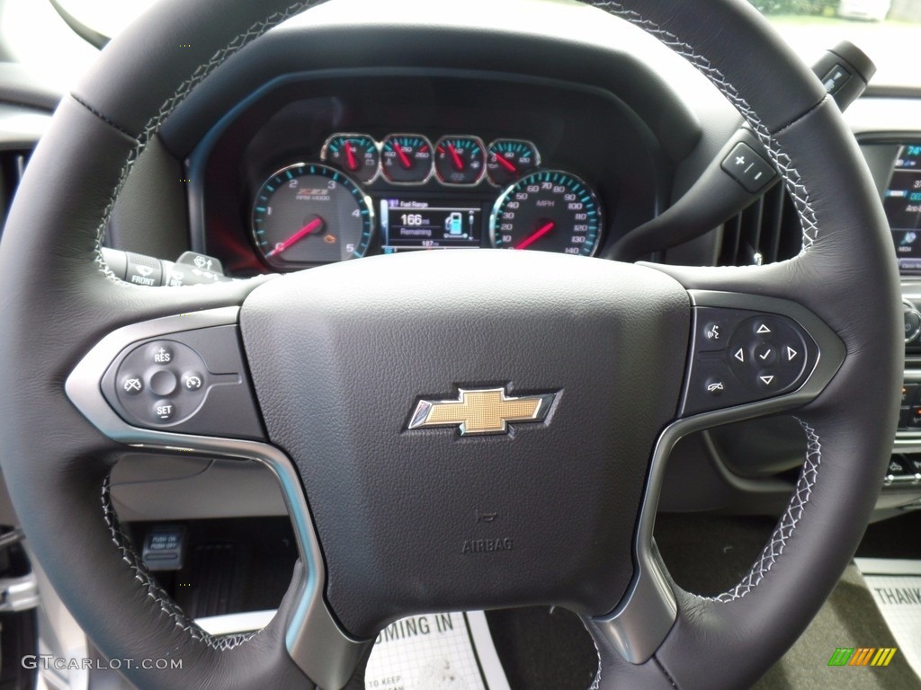 2017 Chevrolet Silverado 3500HD LT Crew Cab 4x4 Jet Black Steering Wheel Photo #121857575