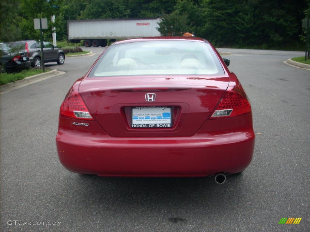 2006 Accord LX Coupe - San Marino Red / Ivory photo #4