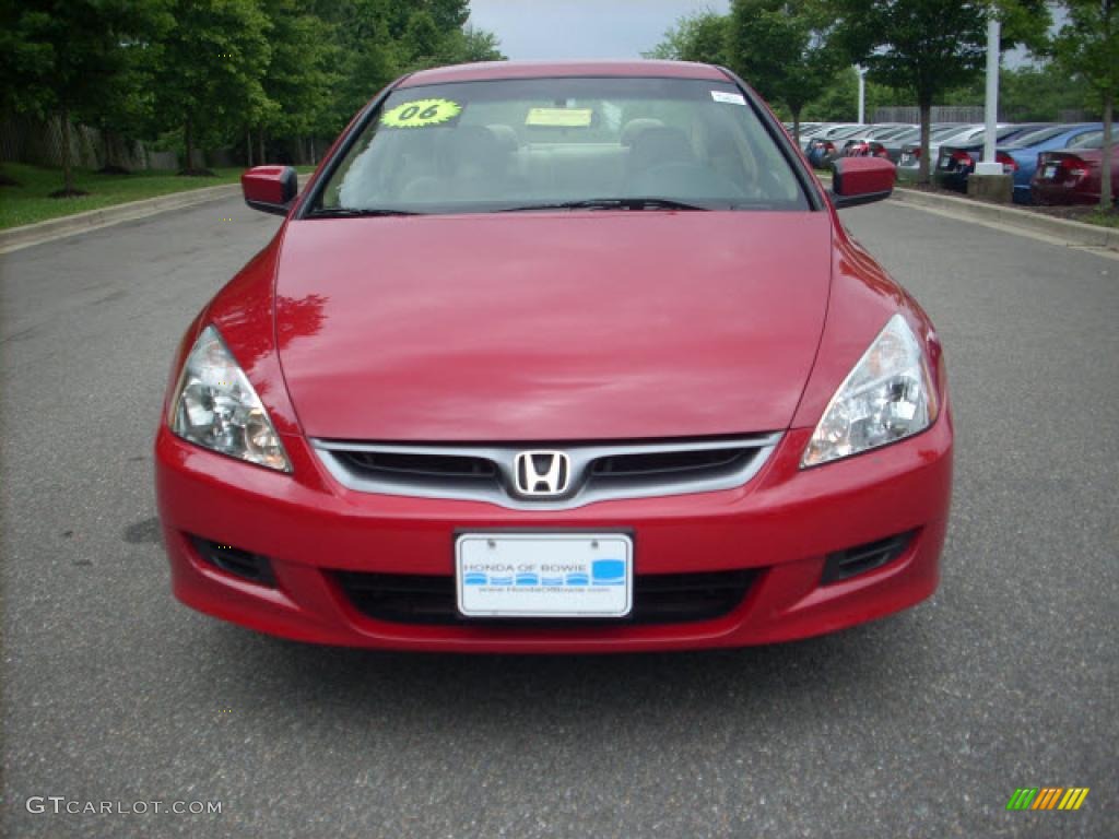 2006 Accord LX Coupe - San Marino Red / Ivory photo #8