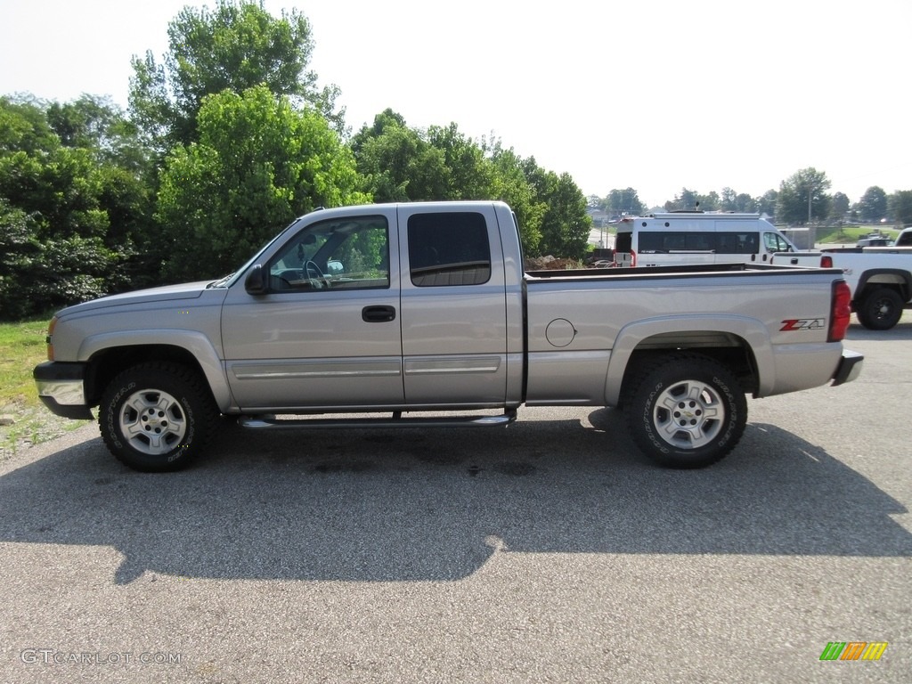 2005 Silverado 1500 Z71 Extended Cab 4x4 - Silver Birch Metallic / Tan photo #3