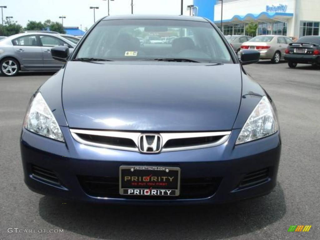 2007 Accord EX-L V6 Sedan - Royal Blue Pearl / Gray photo #8