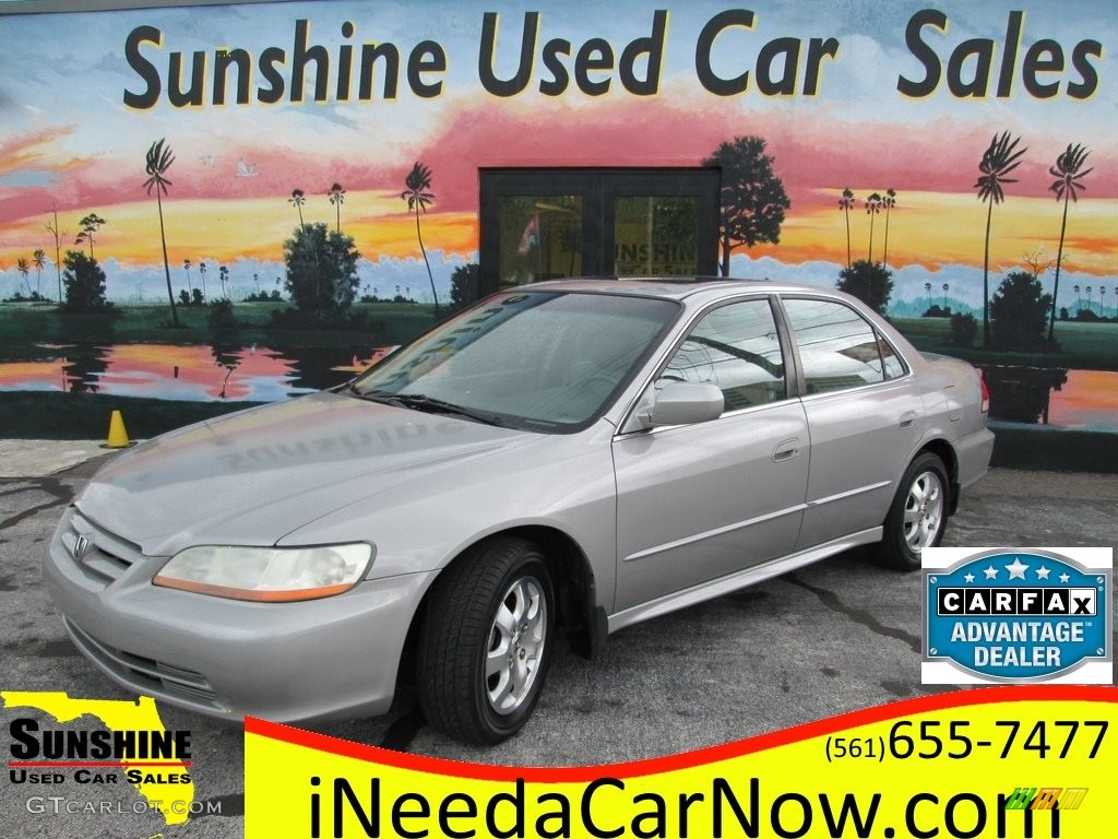 2002 Accord EX Sedan - Satin Silver Metallic / Quartz Gray photo #1