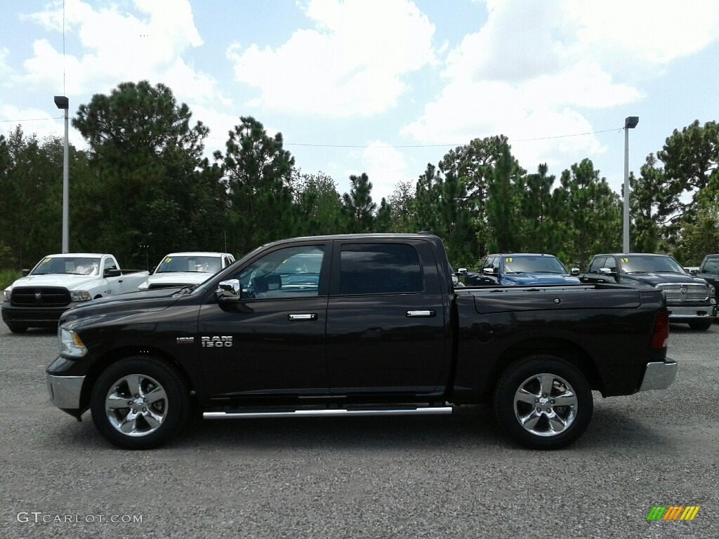 2017 1500 Big Horn Crew Cab - Luxury Brown Pearl / Black/Diesel Gray photo #2