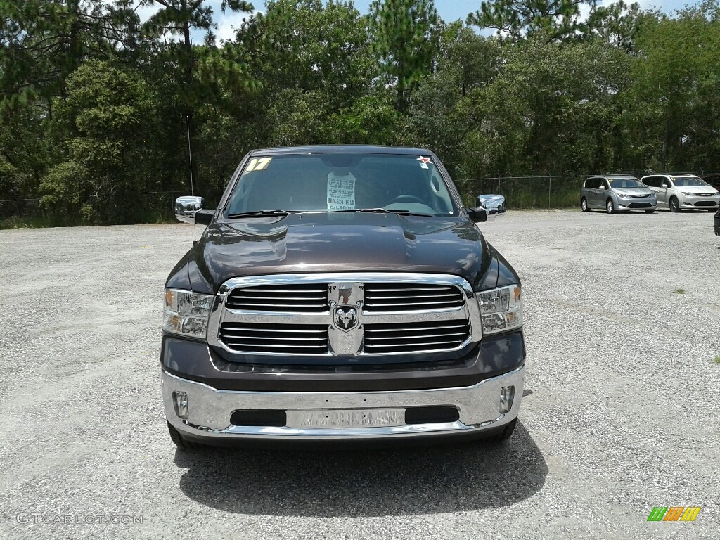 2017 1500 Big Horn Crew Cab - Luxury Brown Pearl / Black/Diesel Gray photo #8