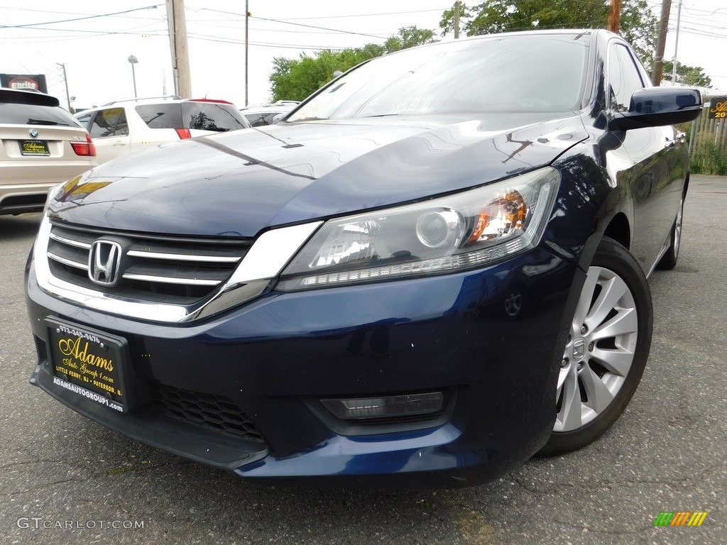 2014 Accord EX-L Sedan - Obsidian Blue Pearl / Gray photo #1