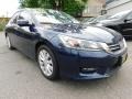 2014 Obsidian Blue Pearl Honda Accord EX-L Sedan  photo #3