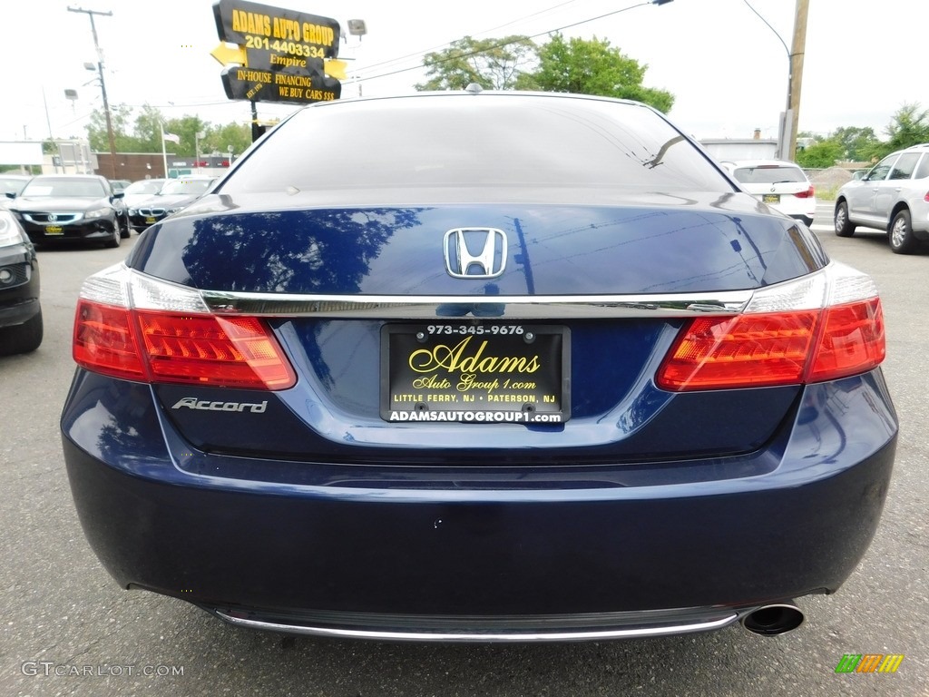 2014 Accord EX-L Sedan - Obsidian Blue Pearl / Gray photo #6