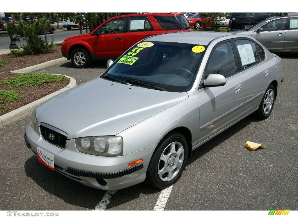 2002 Elantra GLS Sedan - Silver Pewter / Gray photo #1