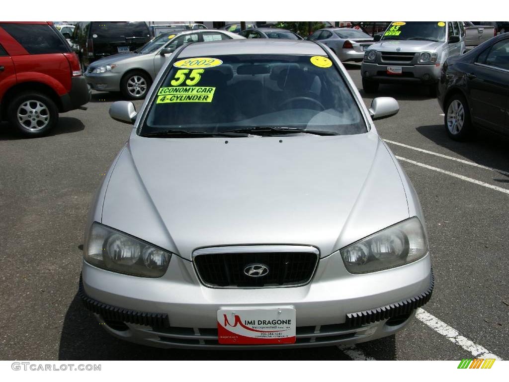2002 Elantra GLS Sedan - Silver Pewter / Gray photo #2