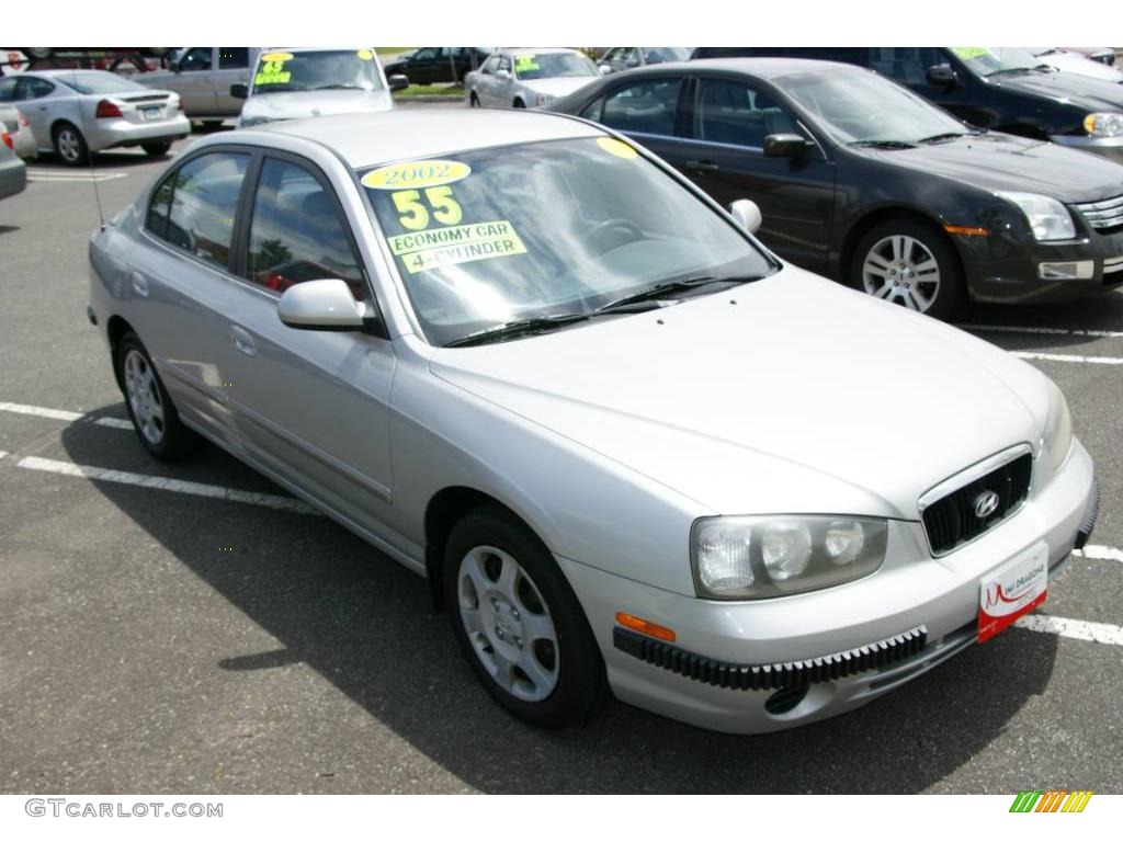 2002 Elantra GLS Sedan - Silver Pewter / Gray photo #3