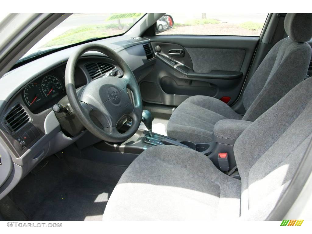 2002 Elantra GLS Sedan - Silver Pewter / Gray photo #9