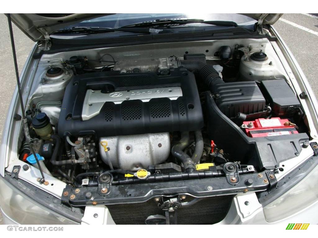 2002 Elantra GLS Sedan - Silver Pewter / Gray photo #17