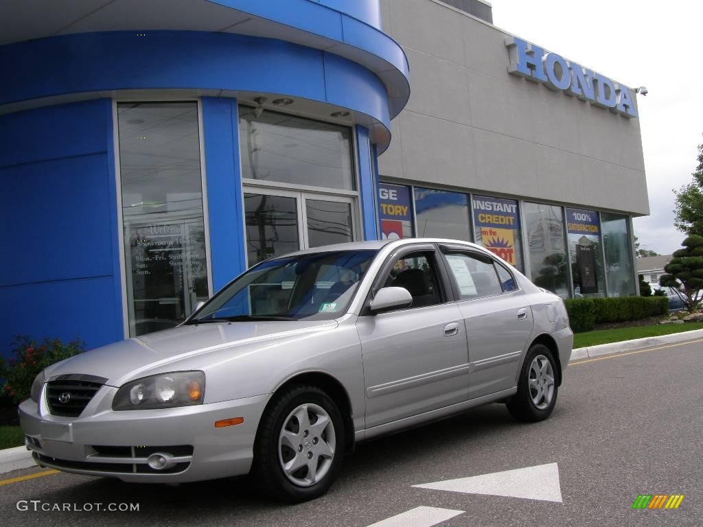 2004 Elantra GLS Sedan - Sterling Silver / Gray photo #1