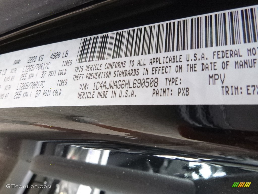 2017 Wrangler Sport 4x4 - Black / Black photo #13