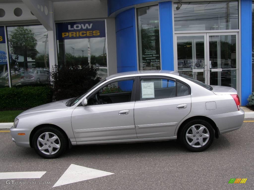 2004 Elantra GLS Sedan - Sterling Silver / Gray photo #3