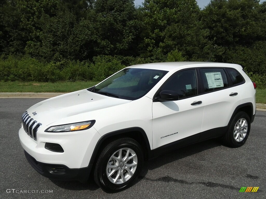 Bright White 2017 Jeep Cherokee Sport 4x4 Exterior Photo #121877932