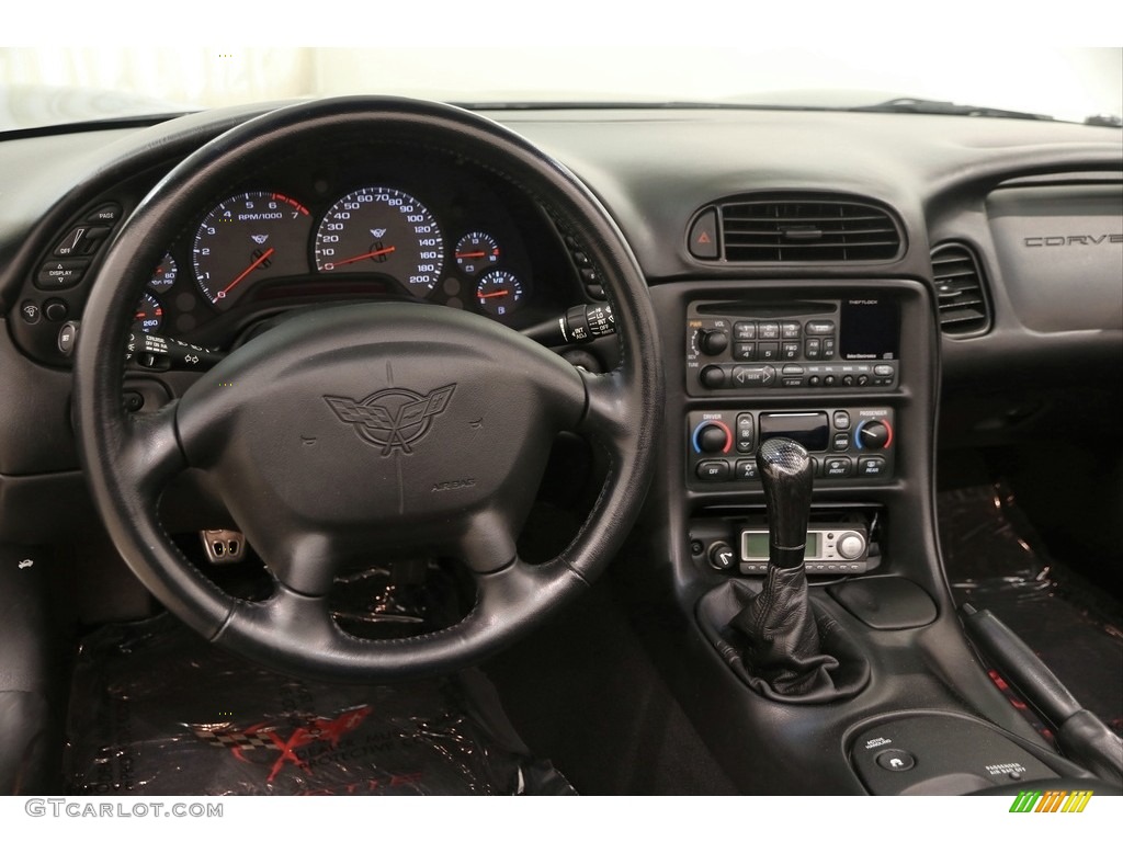 2002 Chevrolet Corvette Convertible Black Dashboard Photo #121888045