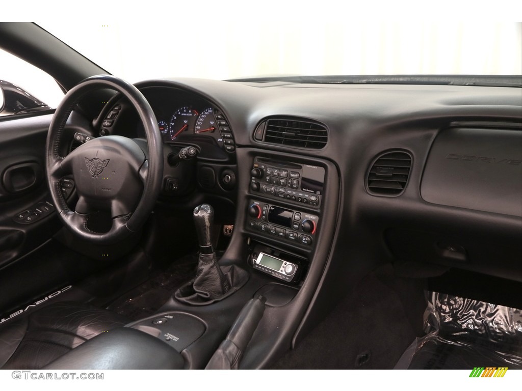 2002 Chevrolet Corvette Convertible Black Dashboard Photo #121888219