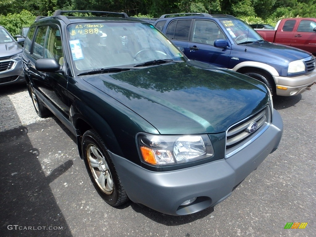 2003 Forester 2.5 X - Woodland Green Pearl / Beige photo #5
