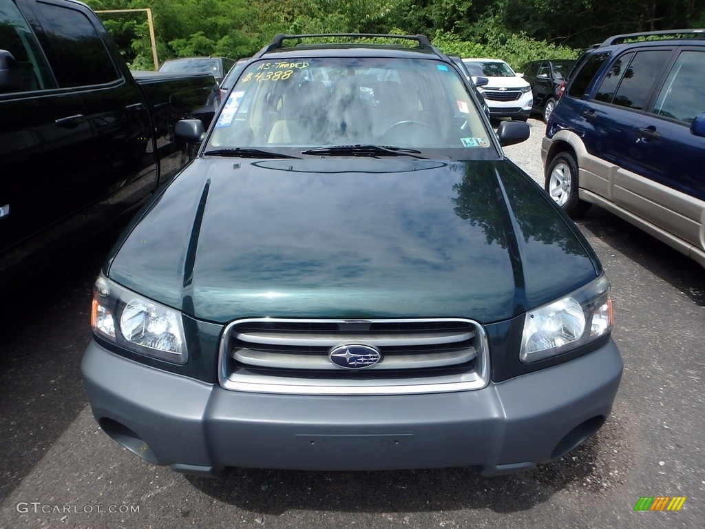 2003 Forester 2.5 X - Woodland Green Pearl / Beige photo #6