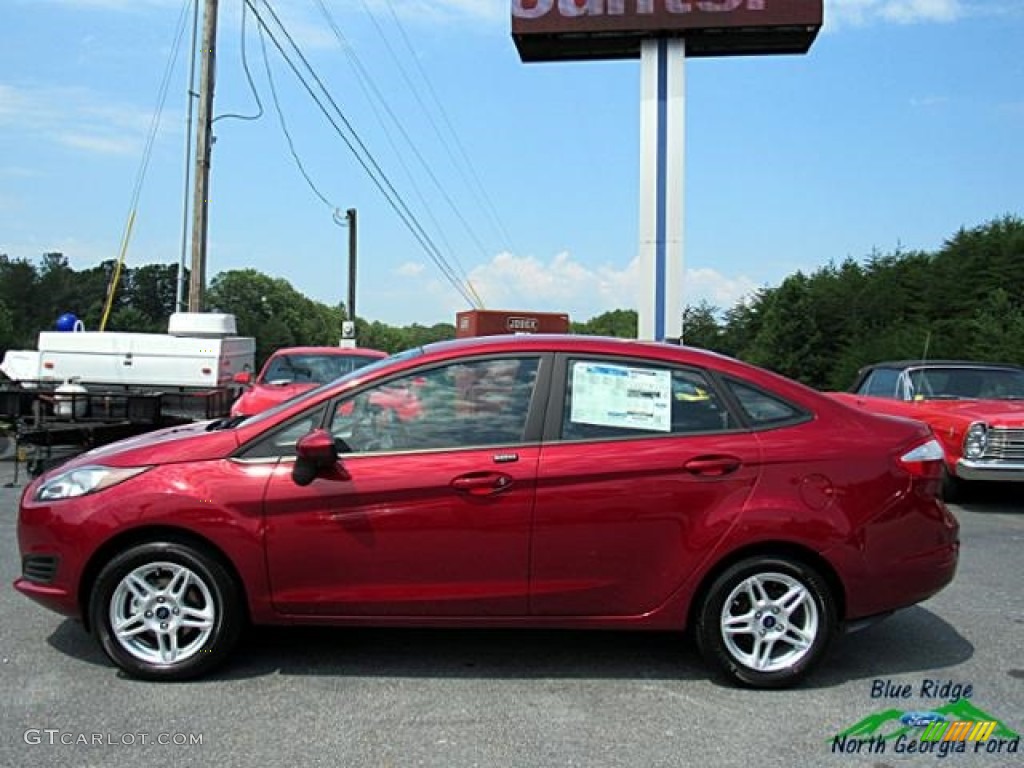 2017 Fiesta SE Sedan - Ruby Red / Charcoal Black photo #2