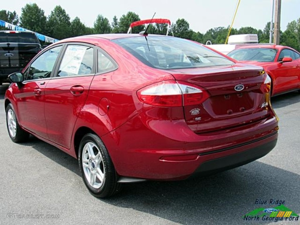 2017 Fiesta SE Sedan - Ruby Red / Charcoal Black photo #3