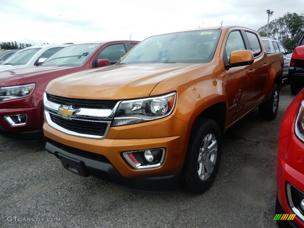 2017 Colorado LT Crew Cab 4x4 - Burning Hot Metallic / Jet Black photo #1