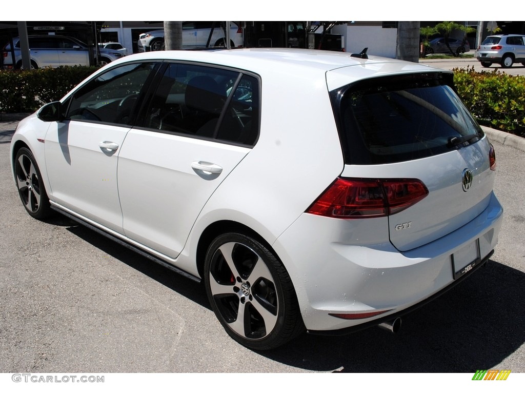 2015 Golf GTI 4-Door 2.0T Autobahn - Pure White / Titan Black Leather photo #6