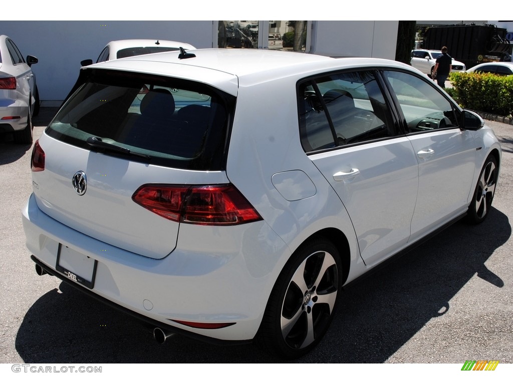 2015 Golf GTI 4-Door 2.0T Autobahn - Pure White / Titan Black Leather photo #9