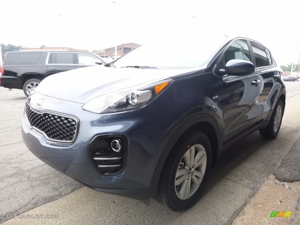 2017 Sportage LX AWD - Pacific Blue / Black photo #7