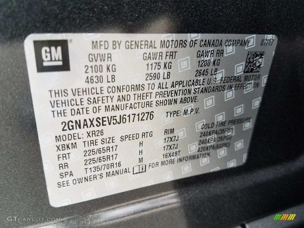 2018 Equinox LT AWD - Nightfall Gray Metallic / Jet Black photo #9