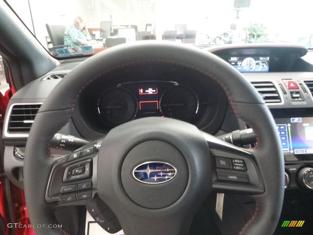 2018 Subaru WRX STI Carbon Black Steering Wheel Photo #121893901