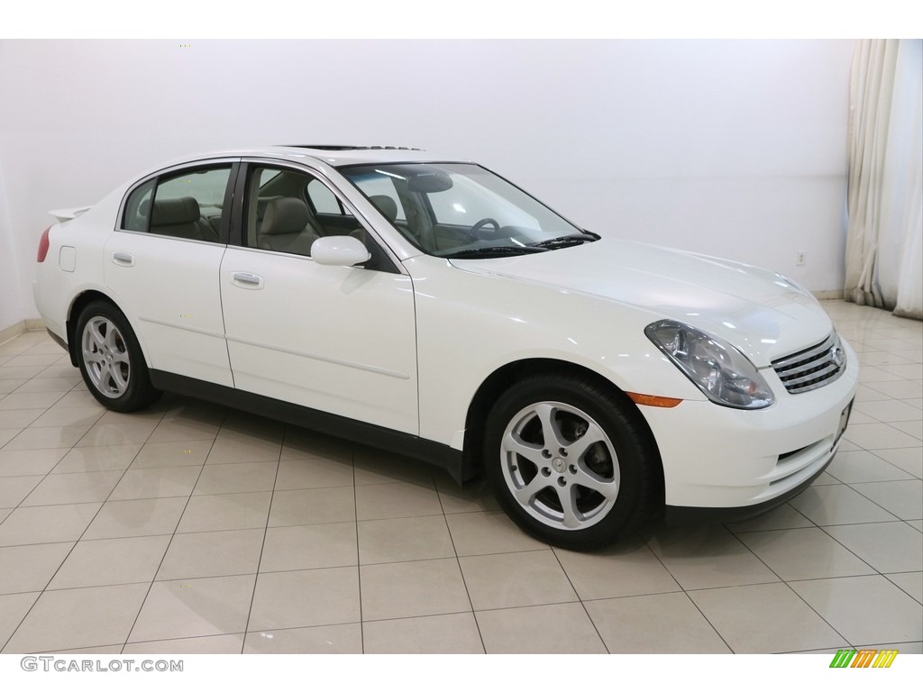 2004 G 35 x Sedan - Ivory White Pearl / Willow photo #1