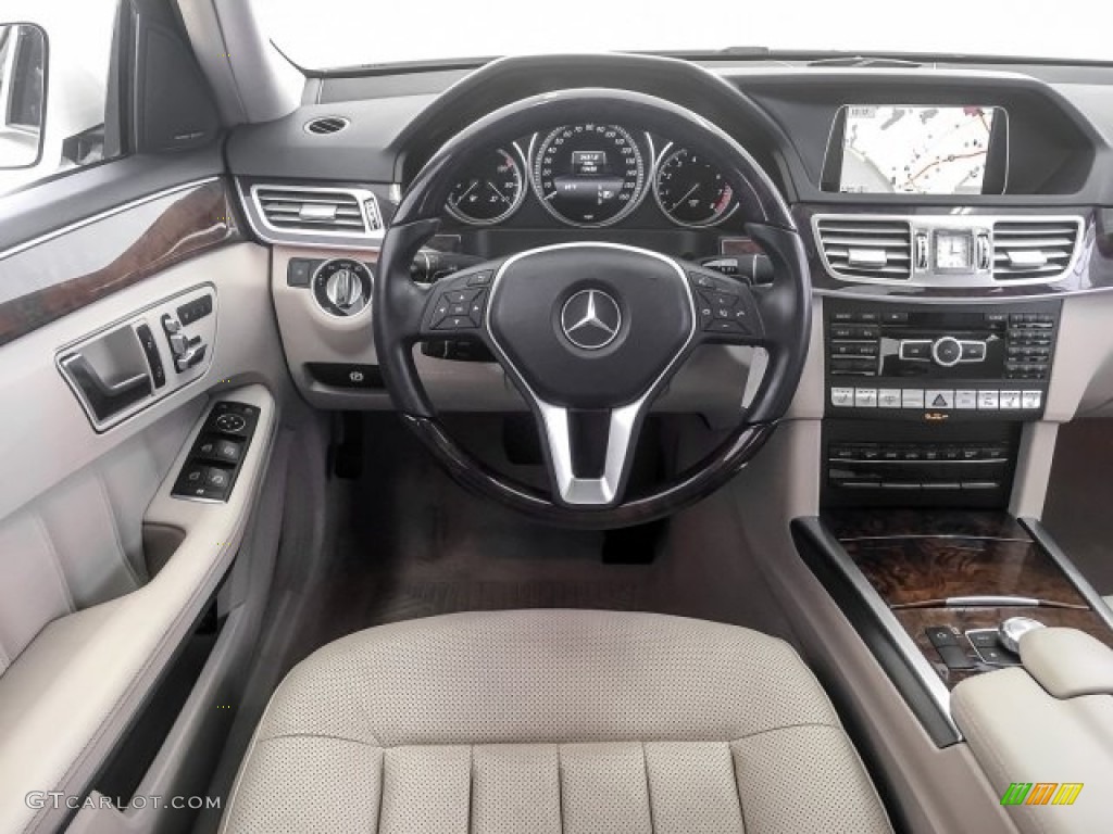 2014 E 350 Sedan - Diamond White Metallic / Silk Beige/Espresso Brown photo #4