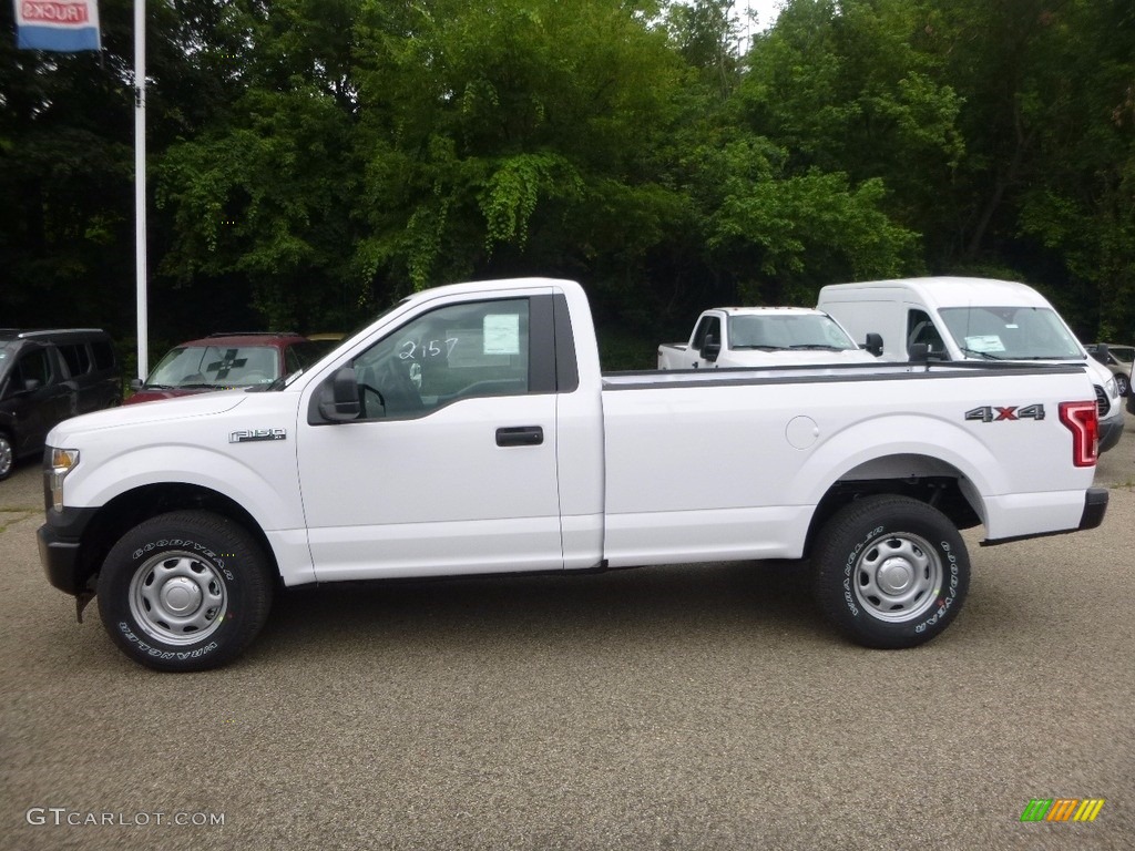 2017 F150 XL Regular Cab 4x4 - Oxford White / Earth Gray photo #7