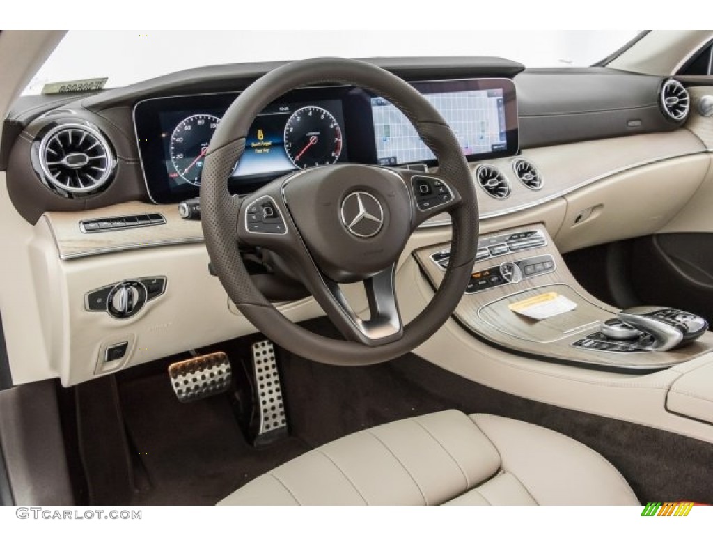 2018 Mercedes-Benz E 400 Coupe Macchiato Beige/Espresso Brown Dashboard Photo #121901194