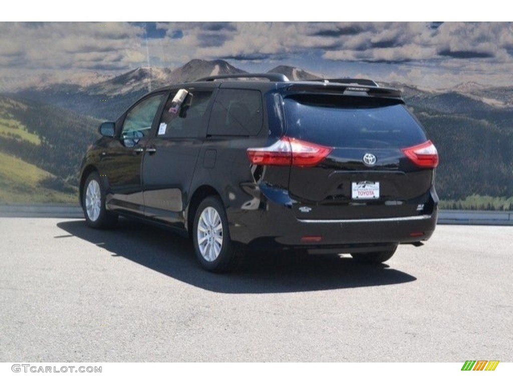 2017 Sienna XLE AWD - Midnight Black Metallic / Dark Bisque photo #3