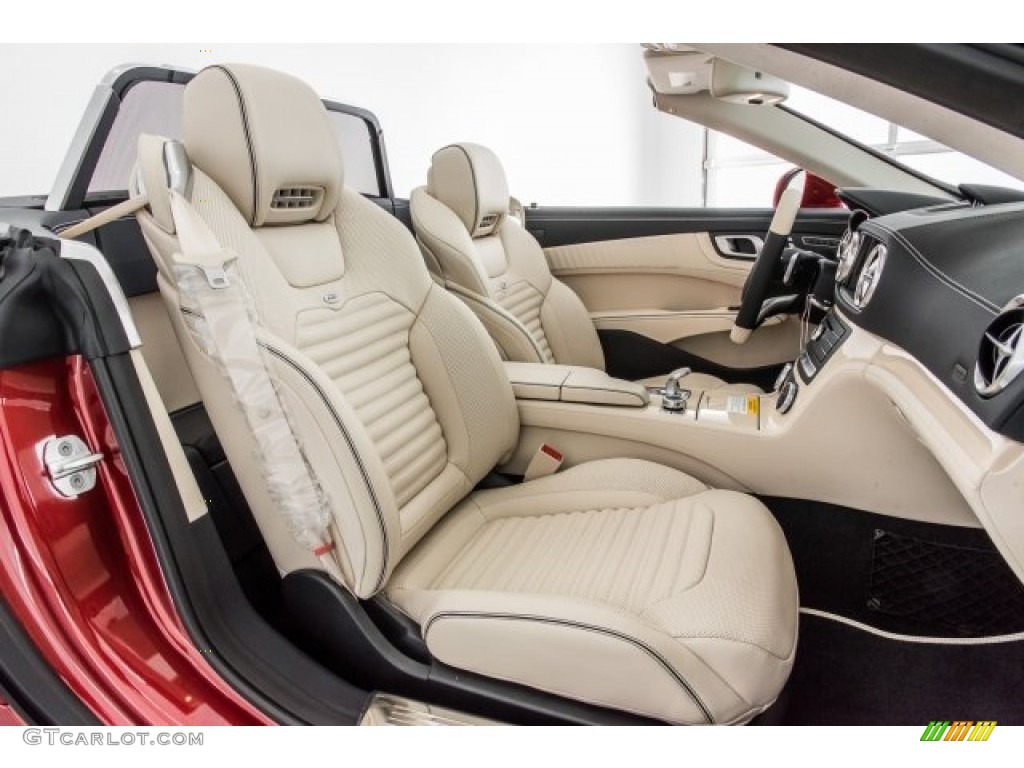 Porcelain/Black Interior 2017 Mercedes-Benz SL 450 Roadster Photo #121902244