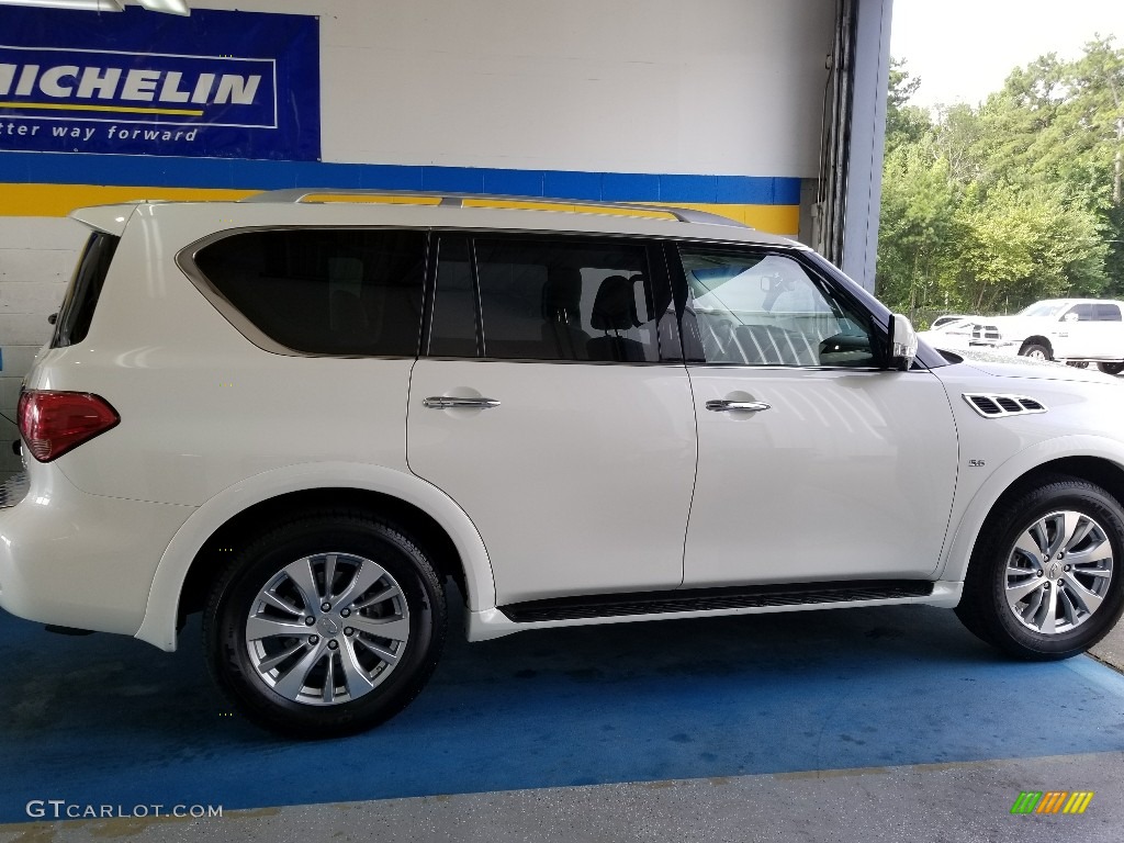 2017 QX80  - Majestic White / Wheat photo #2