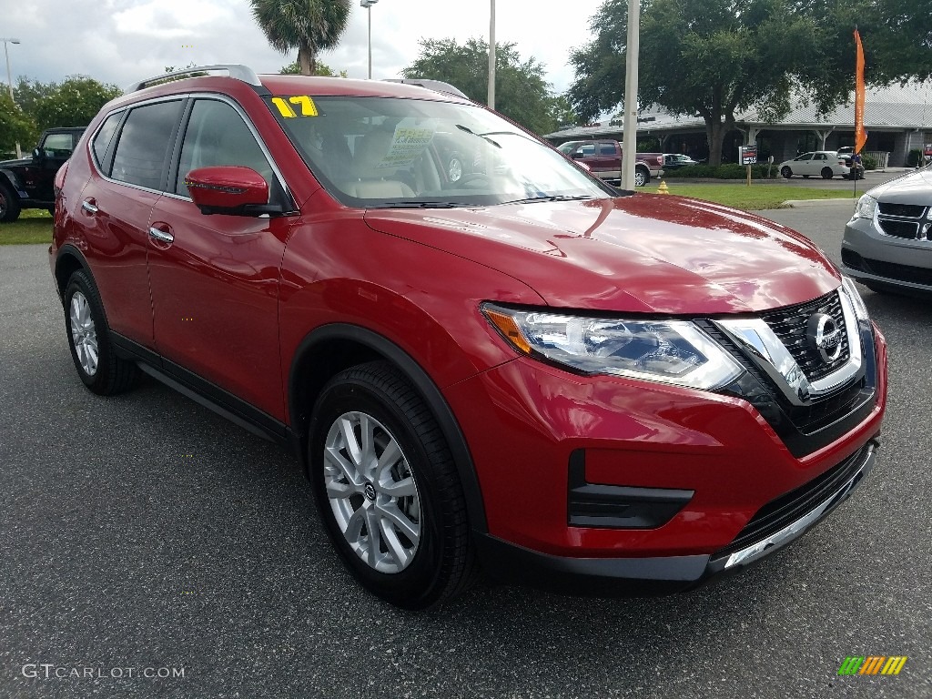 Palatial Ruby 2017 Nissan Rogue SV Exterior Photo #121913413