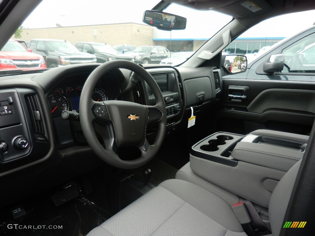 2018 Silverado 1500 Custom Double Cab 4x4 - Black / Dark Ash/Jet Black photo #7