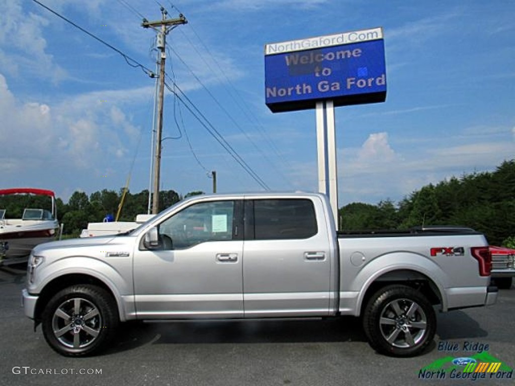 2017 F150 Lariat SuperCrew 4X4 - Ingot Silver / Black photo #2